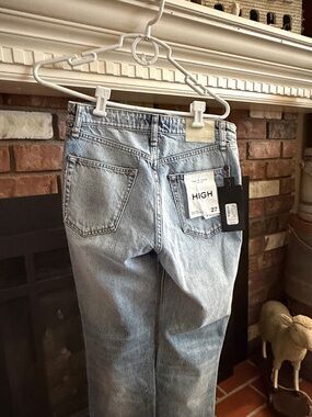 rag & bone High-Rise Light Blue Straight Jeans